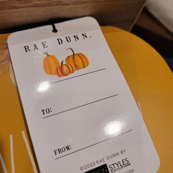 Rae Dunn | NWT HELLO AUTUMN Metal & Wood Fall Thanksgiving Decor Sign tin - Picture 3 of 4